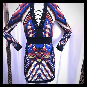 Balmain Jacquared Cocktail Dress